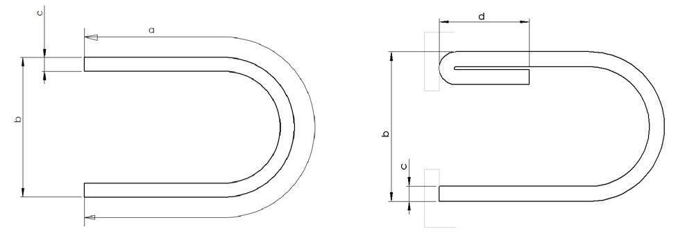 Dimensions of a Grau binder without and with closure